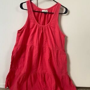 Target Coral Sleeveless Tiered Dress